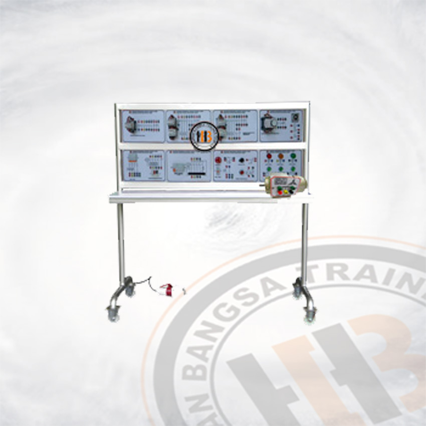 Trainer Kontrol Motor Elektrik 3 Fase (Motor Control) With Motor Stand Model 2 