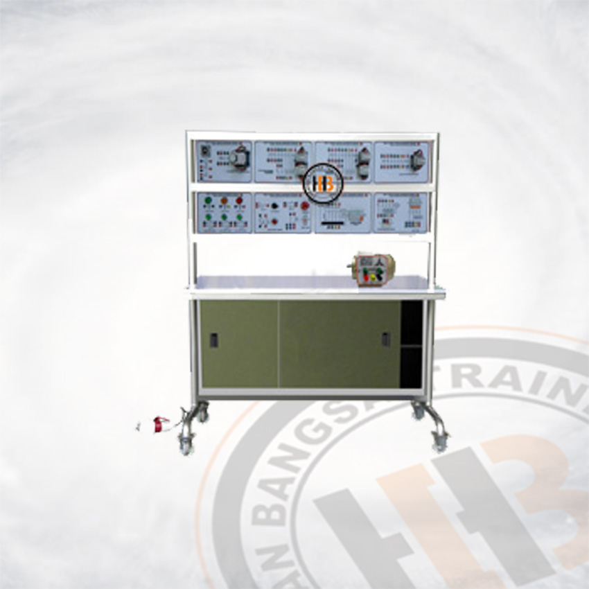 Trainer Kontrol Motor Elektrik 3 Fase (Motor Control) With Motor Stand