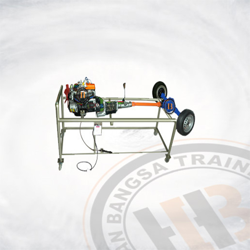 Gasoline Engine Stand Model 4 Cylinder Transmisi Power Train Live